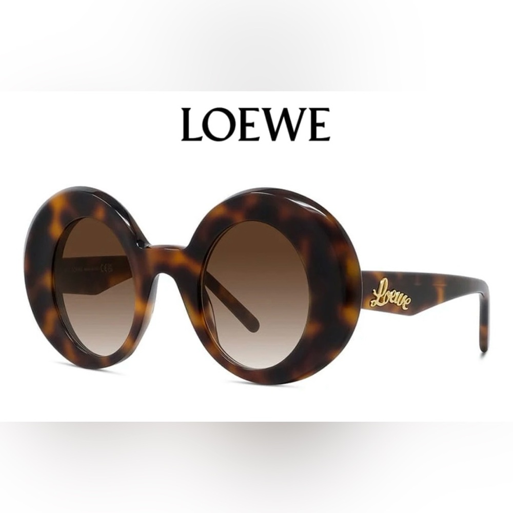 Loewe Tortoiseshell Round Sunglasses
